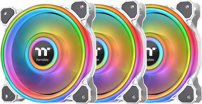 Set ftohësish Thermaltake Riing Quad 14 ARGB CL-F101-PL14SW-A, 3 ftohës + hub, të bardhë
