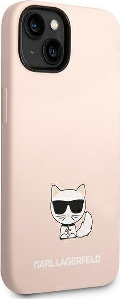 Mbulesë telefoni Karl Lagerfeld Silicone Choupette Body për iPhone 14 Plus 6.7", hardcase, rozë e çelët