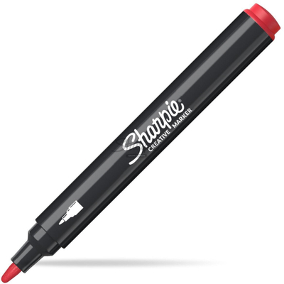 Marker Sharpie Bullet, maje e rrumbullakët, paketim 6 copë, i kuq