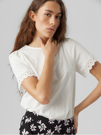 Maicë VERO MODA VMPANNA Regular Fit, e bardhë