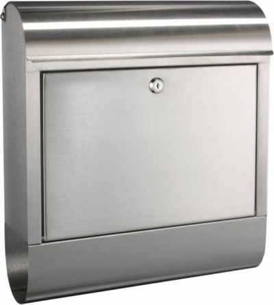 Kuti poste HI Letter Box, çelik inox, 38x12x42.5cm, ngjyrë argjendi