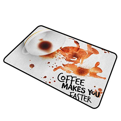 Tapet dere Coffee Makes You Faster, antirrëshqitës, shumëngjyrësh