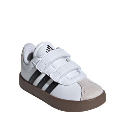 Trampa kalamajsh Adidas VL Court 3.0, me shqerë ngjitës, taban gome, të bardha