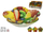 Enë qelqi Banquet Glass Bowl, 11.5cm, motive frutash, shumëngjyrëshe