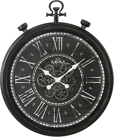 Orë muri MPM Quality Vintage Timekeeper E01.4326.90, e zezë