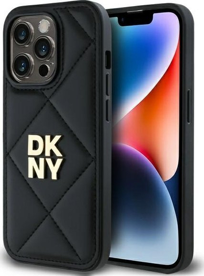 Kapak telefoni DKNY DKHCP14LPQDSLK, për iPhone 14 Pro 6.1", quilted, i zi