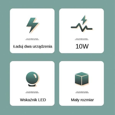 Karikues wireless Usams Inductive Charger US-CD120, 10W, dual, i bardhë
