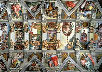 Puzzle Trefl Sistine Chapel Ceiling, 6000 copa, shumëngjyrësh