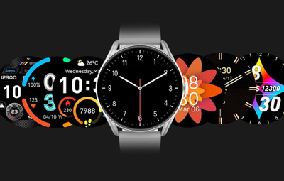 Ora e zgjuar QCY Watch GT, ekran AMOLED 1.43", IPX8, gri