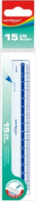 Vijë matëse plastike Keyroad, 15cm, transparente, blu
