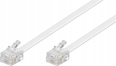 Kabllo telefonik Wentronic Goobay, RJ11 RJ14, 15 m, i bardhë