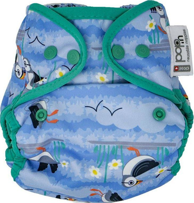 Mbulesë pelene Close Caboo Cover Blue Puffin, 3-16 kg, e kaltër