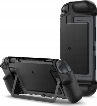 Навлака Spigen Dual Grip за Nintendo Switch 2, од PC и TPU, ергономска дршка, црна