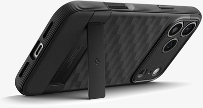 Kutie mbrojtëse Spigen Parallax S MagSafe për iPhone 17 Pro, TPU, me magnet, e zezë matte