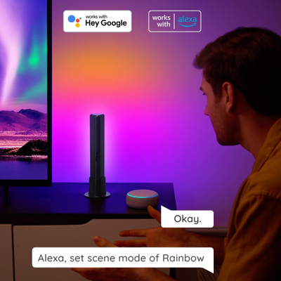 Амбиентално светло Govee Flow Plus RGBICWW, интелигентно RGB, WiFi, црно
