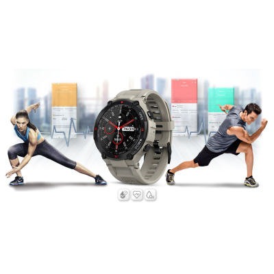 Smartwatch Gravity GT7-4, ekran 1.28", Bluetooth, gri