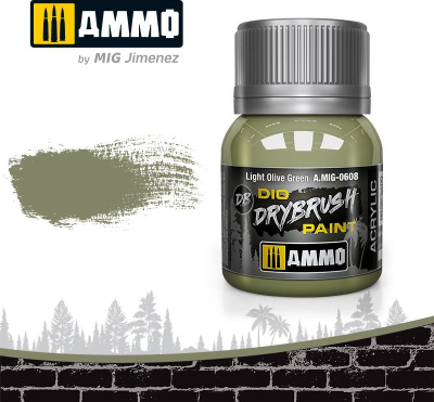 Bojë akrilike Mig Ammo 0608 Dio Drybrush, 40 ml, jeshile e çelët