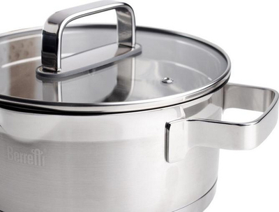 Tenxhere me kapak Mistral, 26 cm, e argjendtë