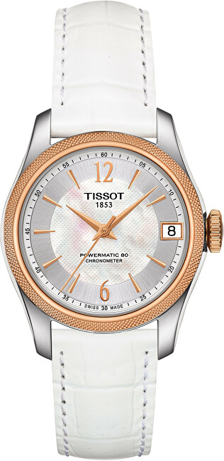 Orë dore për femra Tissot T-Classic Ballade Automatic, e bardhë