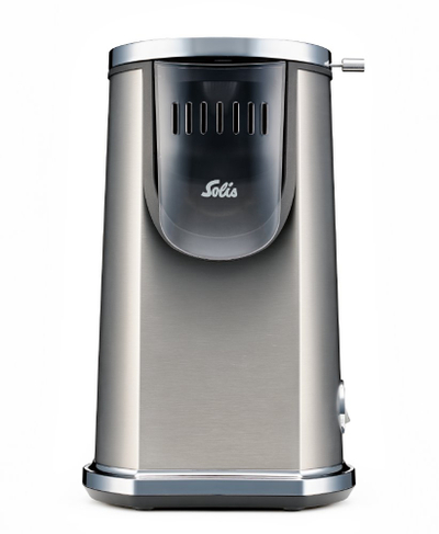 Aparat kokoshkash Solis Pop & Fun Type 8504, pa vaj, çelik inox, argjendtë