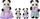 Lodër për fëmijë Epoka Sylvanian Familjet Pandas Pookie, 4 figura