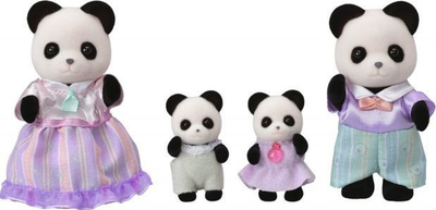 Lodër për fëmijë Epoka Sylvanian Familjet Pandas Pookie, 4 figura