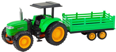 Lodër traktor me telekomandë RC Green Farm Tractor With Trailer, me rimorkio, drita LED, i gjelbër