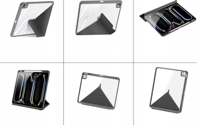 Навлака за таблет DUX DUCIS Magi Series за iPad Pro 11 M4, функција авто sleep wake, со држач за пенкало, црна