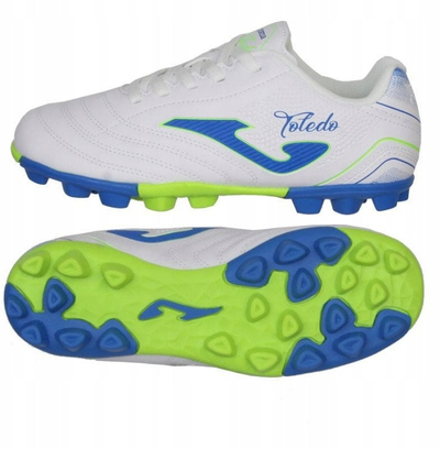 Këpucë futbolli Joma Toledo 2402 FG Jr, për fëmijë, bar natyral, të bardha