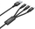 Kabllo Unitek USB-A - USB-C/microUSB/Lightning (C14049BK), 1.2 m, e zezë 