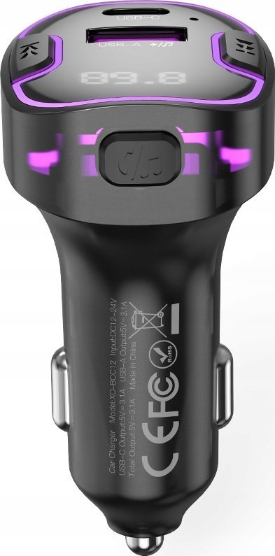 Karikues makine XO BCC12, Bluetooth, 5V 3.1A, i zi
