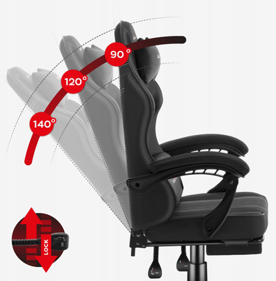 Karrige gaming Force 3.7 Carbon, ergonomike, me jastëk qafe dhe mesi, e zezë