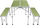 Set tavoline palosëse turistike Enero Folding, 90x60x70 cm, 2 stola alumini, jeshile