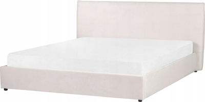 Shtrat ottoman Beliani Lavaur, 180 x 200 cm, kadife, off white