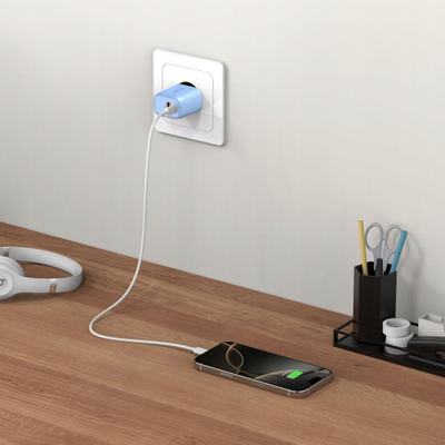 Karikues muror Tech-Protect NCA30, 30W PD QC3.0, 2x USB, blu