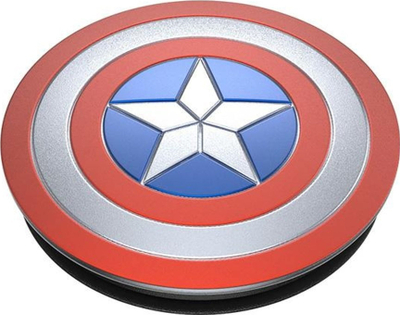 Mbajtës telefoni PopSockets PopGrip Marvel Captain America Shield, enamel, shumëngjyrësh