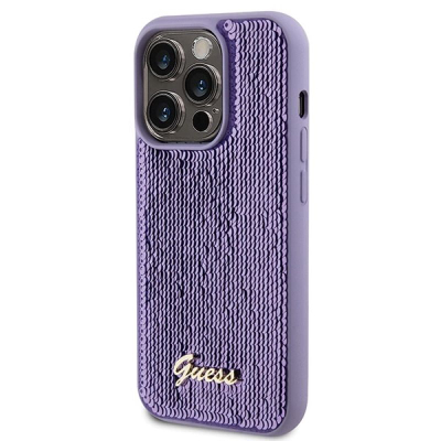 Mbulesë telefoni Guess Sequin Script Metal për iPhone 15 Pro Max 6.7\", lejla