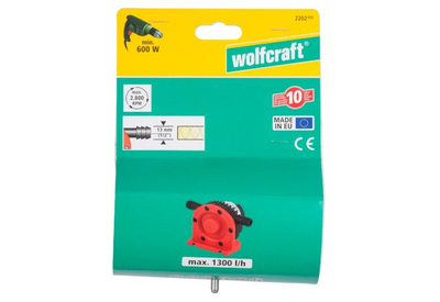 Pompe uji për matrapik Wolfcraft 2202000, 1300 l/orë, vetëthithëse, plastike