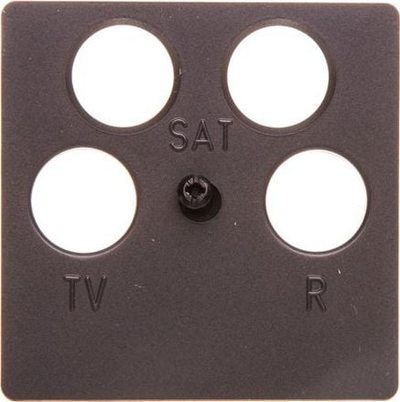 Pllakë qendrore antene Schneider Electric K.1 4 dalje, për B.1 B.3 B.7 Glas, antracit mat