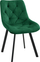 Karrige ngrënieje Velvet SJ33, material velvet, këmbë metal, jeshile e errët