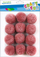 Pompom dekorativ Craft with Fun, leshi 3 cm, 12 copë, rozë