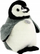 Lodër pelushi LEAN Toys, pinguin i vogël, 25 cm, i butë, gri me të bardhë