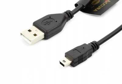 Kabllo USB Accura mini USB, 1.8m, e zezë