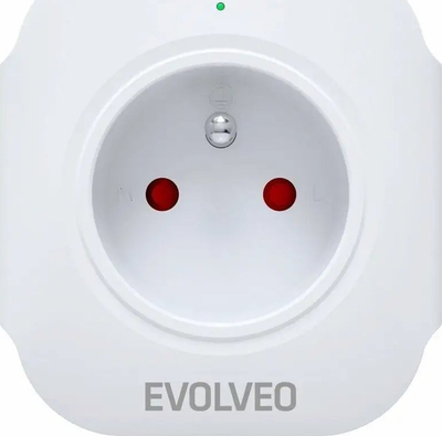 Prizë smart EVOLVEO Porta F16, Wi‑Fi, matje konsumi dritash, e bardhë