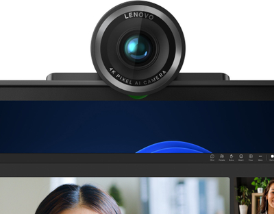 Kamerë web Lenovo 4XC1Q25246, 8MP, 4K, USB C, e zezë