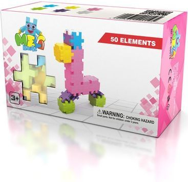 Blloqe ndërtimi Meli Girls, 50 pjesë, shumëngjyrëshe