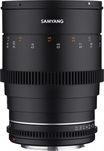 Objektiv Samyang 35mm T1.5 VDSLR MK2 për Canon EF, për video, i zi