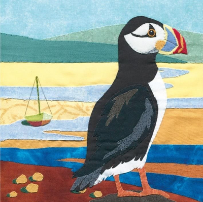 Kartolinë katrore Crafted Puffin, me zarf, shumëngjyrëshe