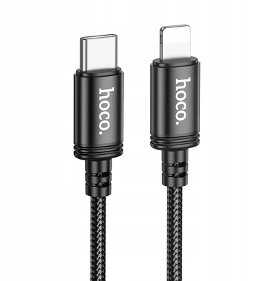 Kabllo karikimi Hoco X89 USB C në Lightning, 2m, 27W PD, e zezë