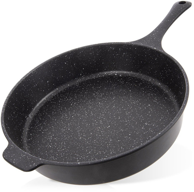 Tigan i thellë graniti Lumarko GRANDE, 28 cm, 3 l, i zi